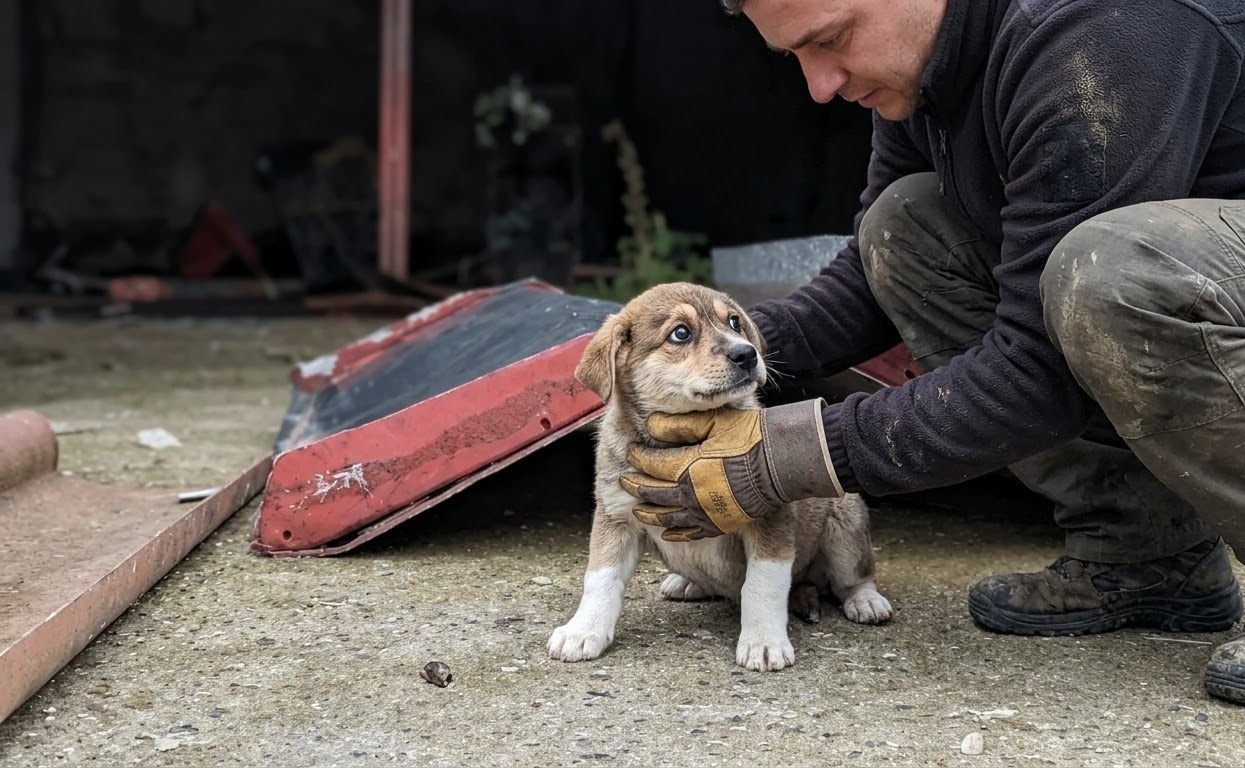 Found Trembling in the Dark, a Tiny Puppy Slowly Learned What Safety Felt Like