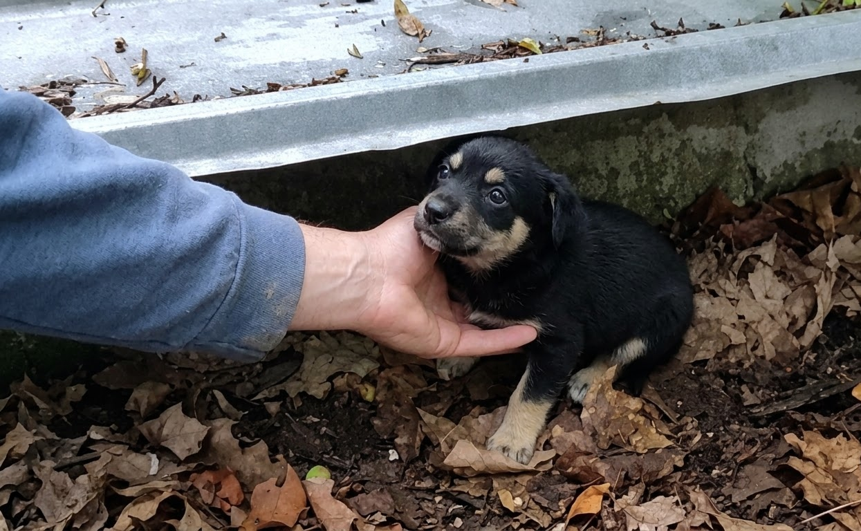 The Frightened Puppy Who Finally Stepped Out From Beneath a Car