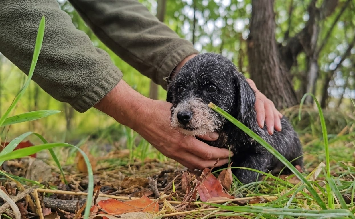 A Tied Black Bag Beside the Trash Held One Tiny Survivor