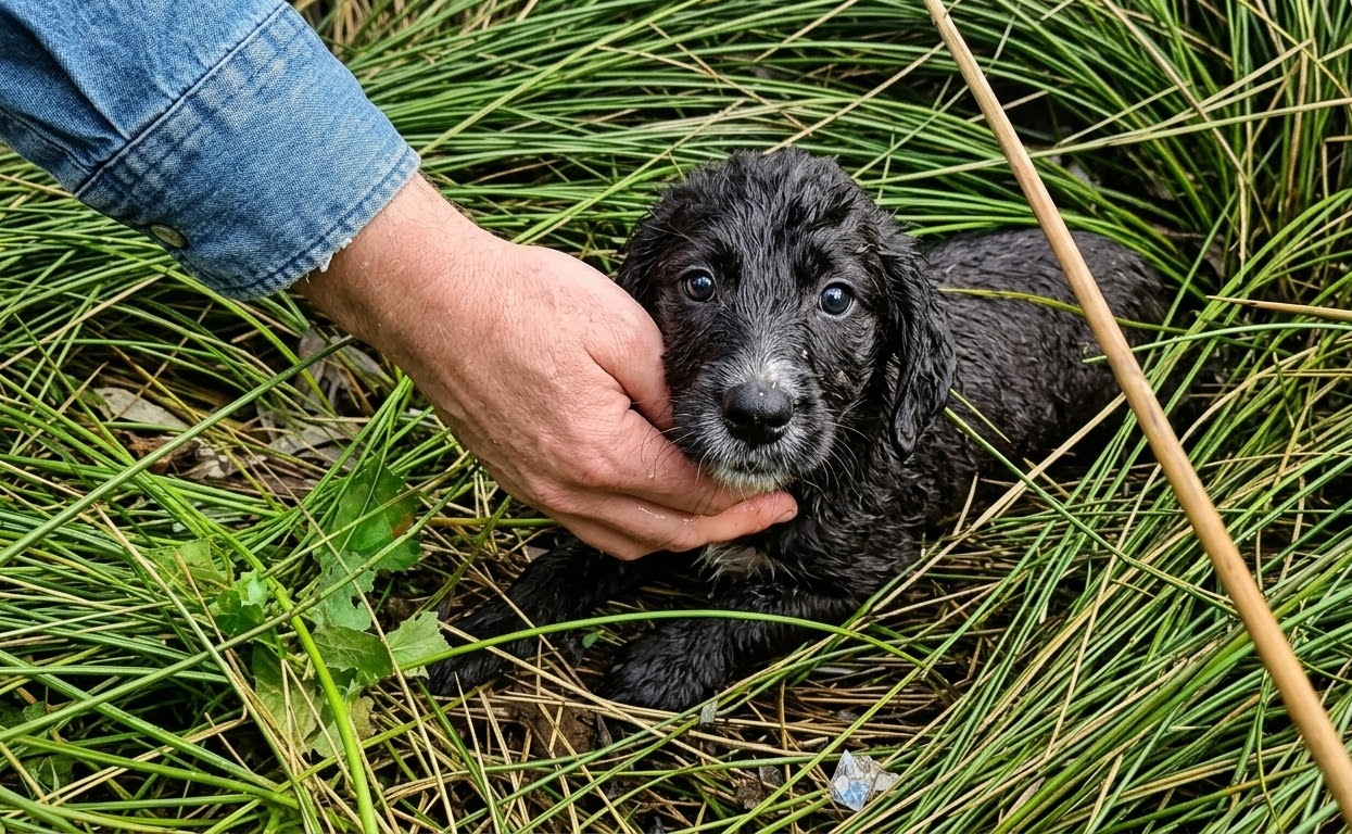 Soaked and Shivering in the Rain, a Tiny Puppy Was Given the Chance to Start Over