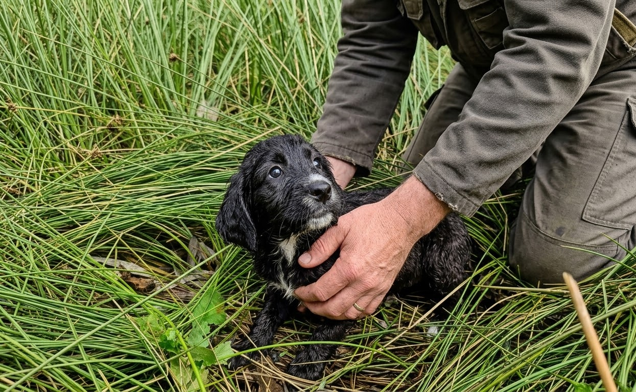 Soaked and Shivering in the Rain, a Tiny Puppy Was Given the Chance to Start Over