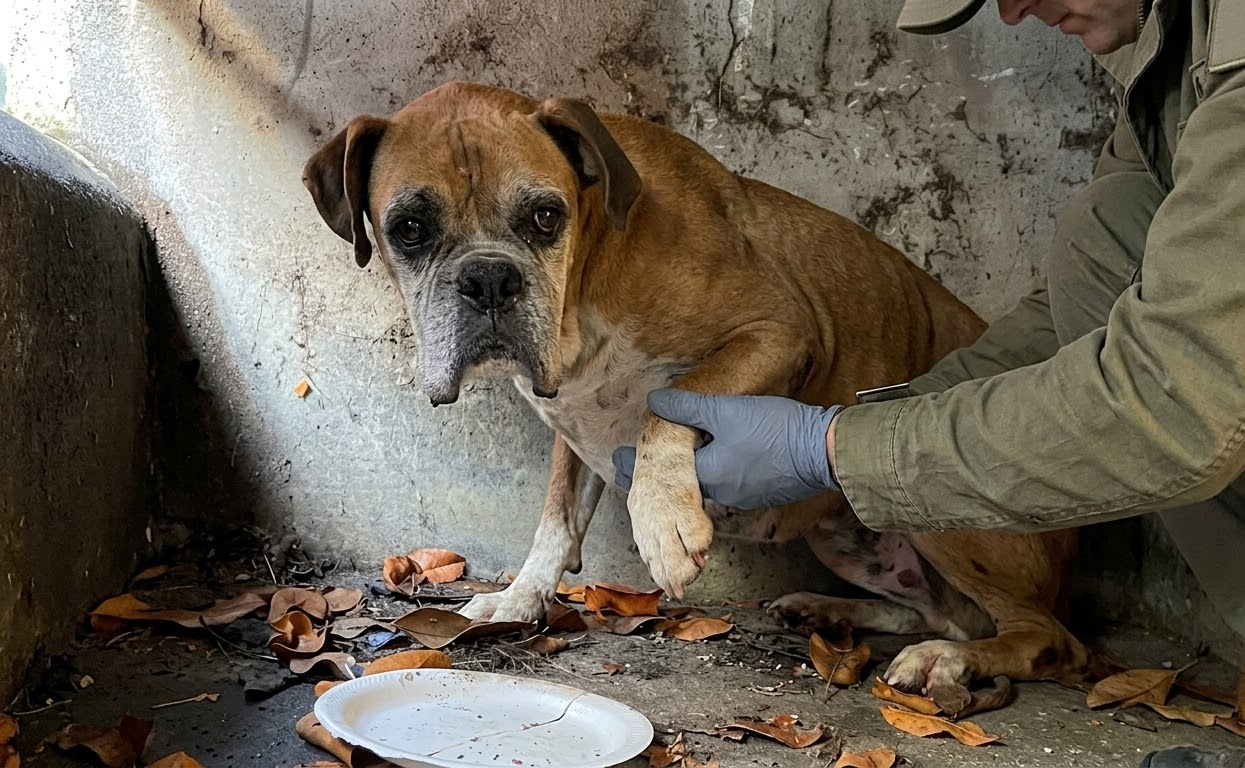 Cornered Beside a Freeway, an Old Dog Had Nowhere Safe to Run