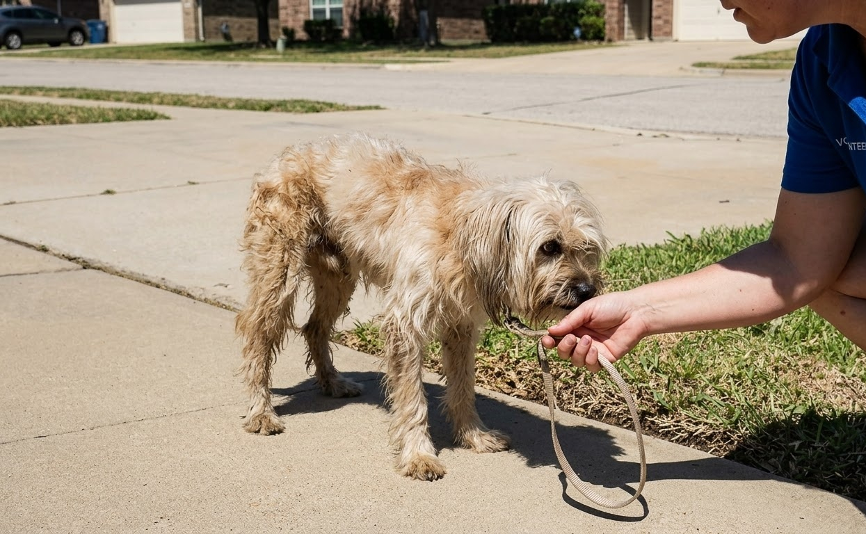 The Frightened Stray Who Found Safety After a Painful Journey on the Streets
