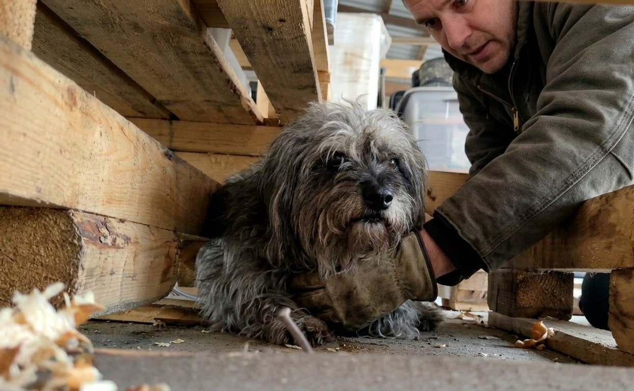 After Months Beneath the Pallets, a Tiny Terrier Stepped Into a New Life