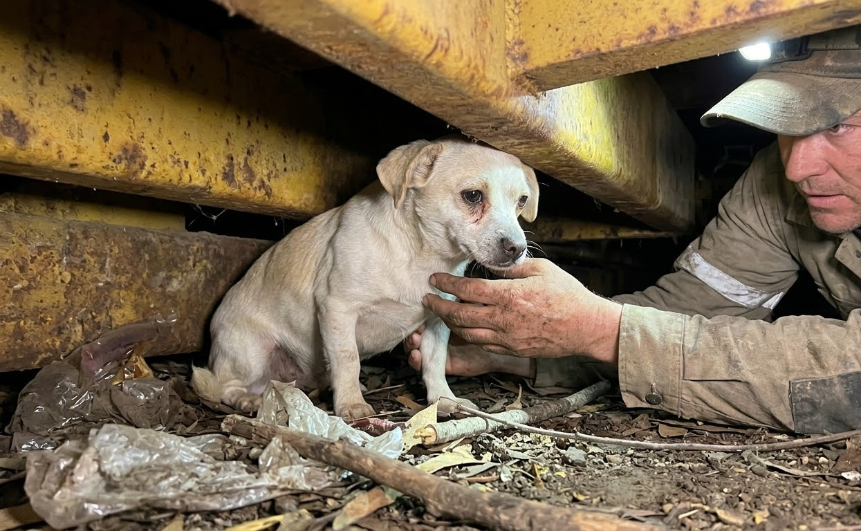 Rescuers Reached a Frightened Stray Just Before Her Puppies Arrived