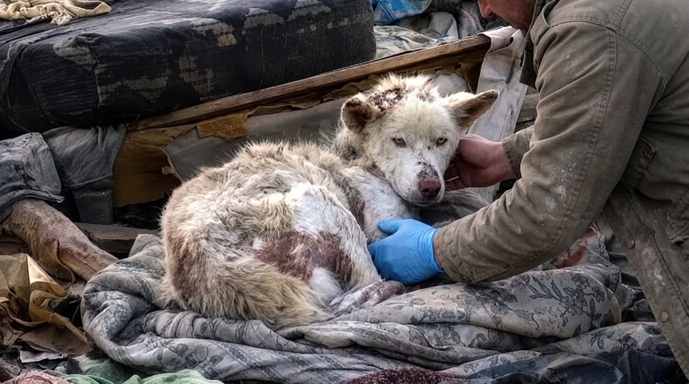 The Stray Dog Who Trusted a Stranger With Her Hidden Puppies