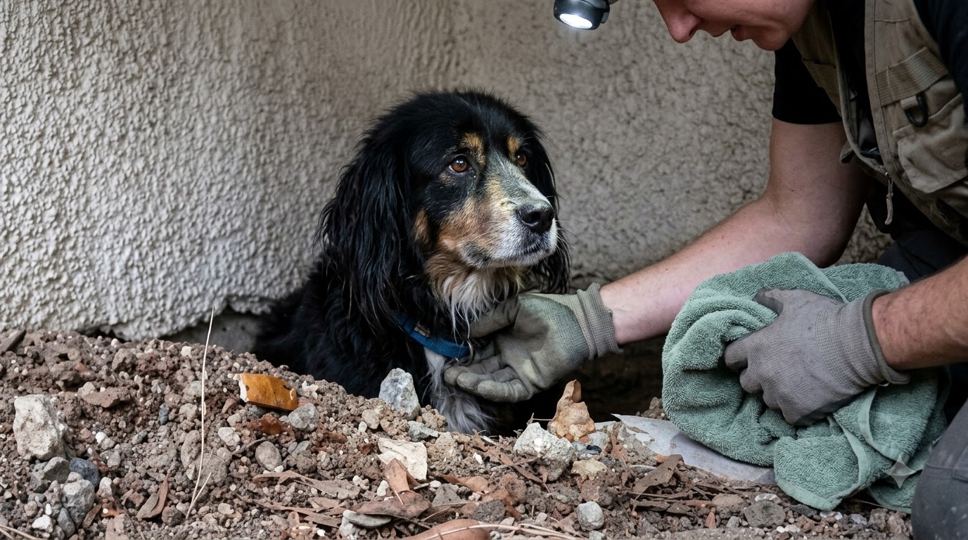 The Little Dog Beneath the Hills Finally Chose a Human Lap