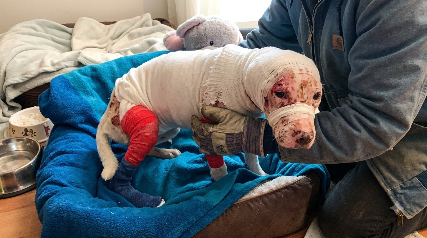 After the Flames, a Frightened Stray Discovered That Hands Could Heal
