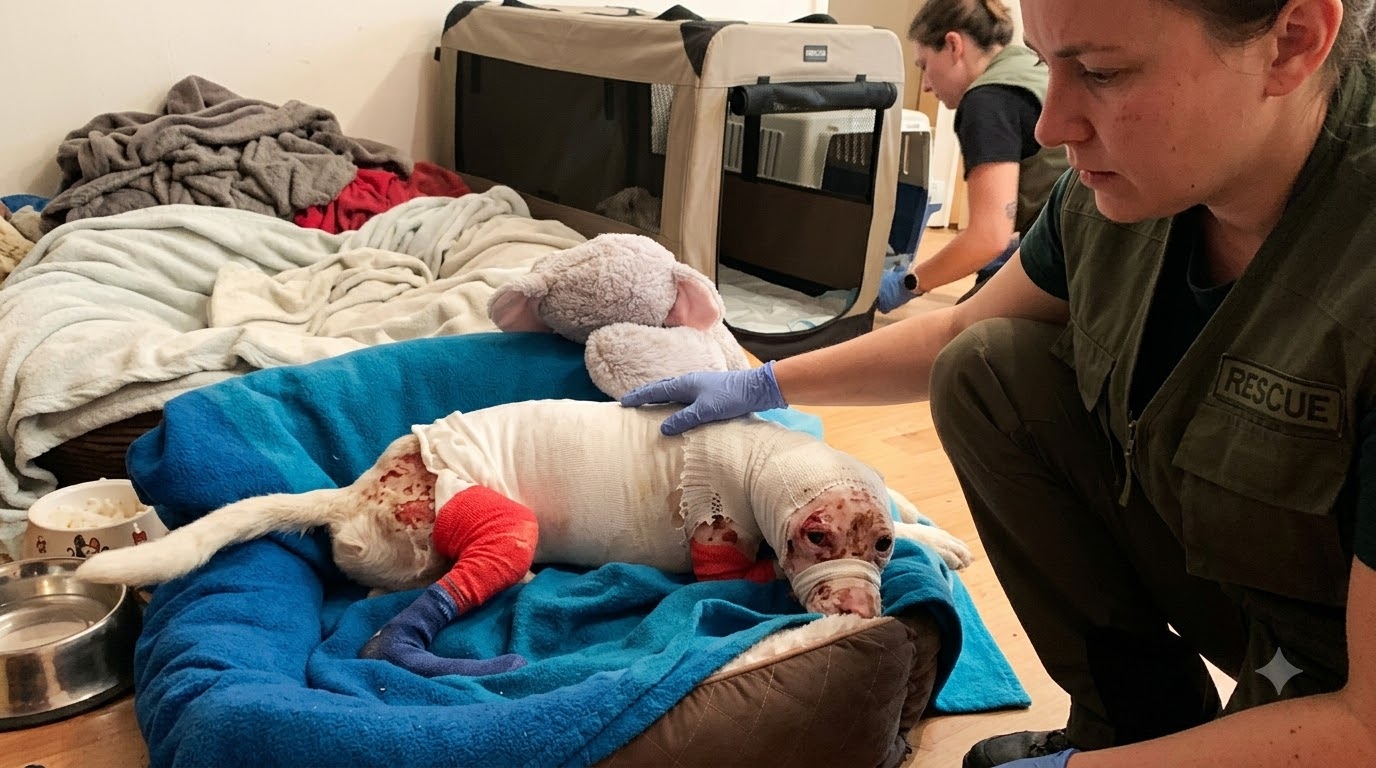 After the Flames, a Frightened Stray Discovered That Hands Could Heal