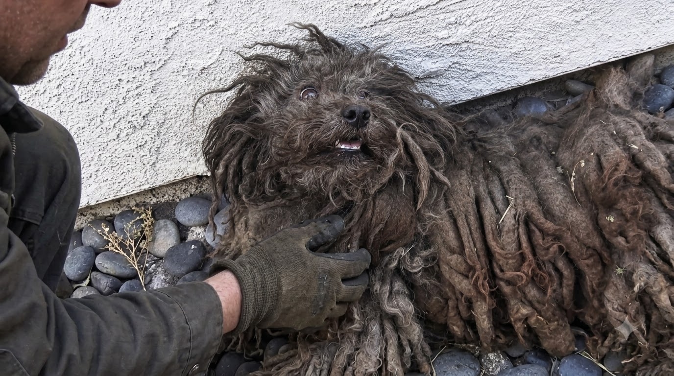 Theo Spent a Year Hiding From People Until Three Big Dogs Showed Him He Was Safe