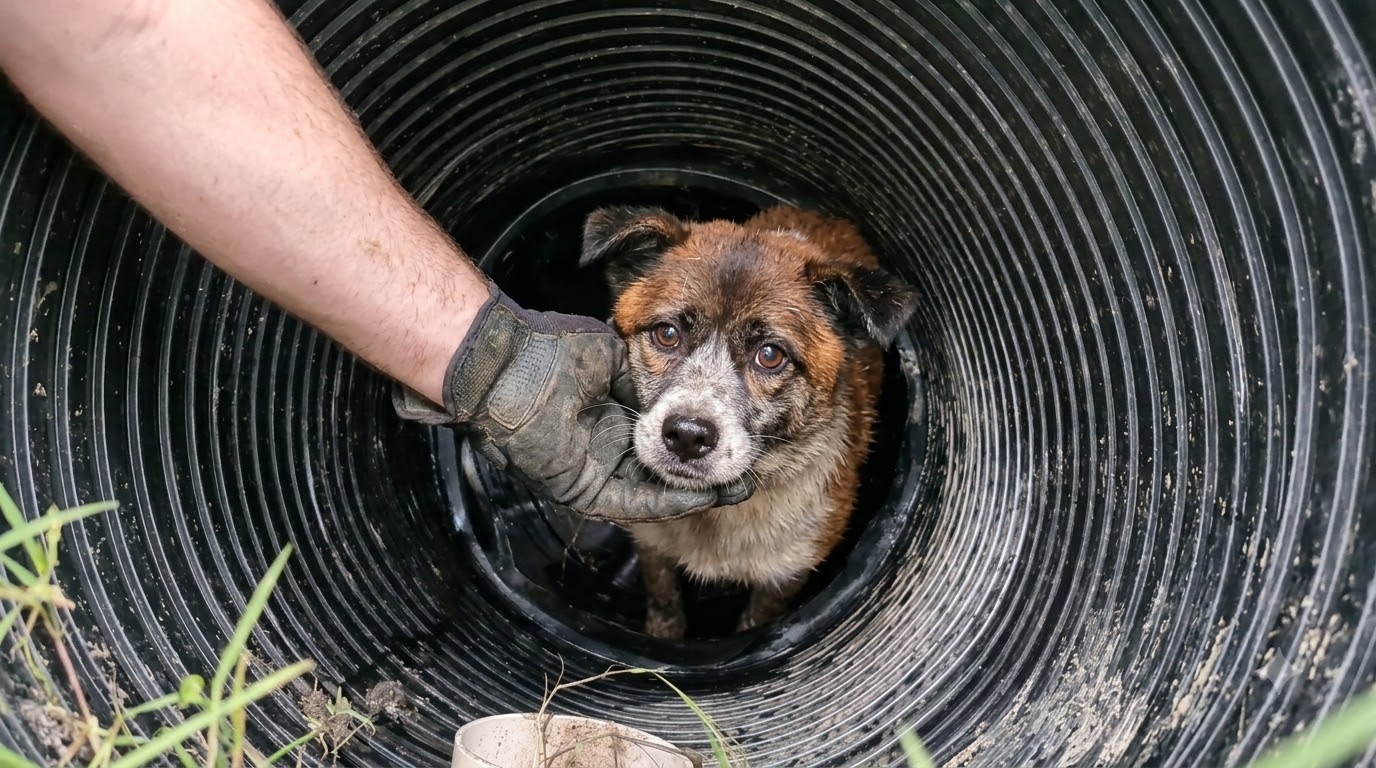 For Three Days, an Old Dog Cried Beneath the Street—Then One Woman Heard Him