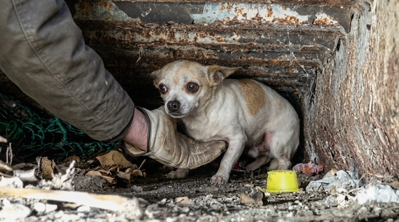 Amy Stayed Beneath the Container Until Rescuers Found Another Way In
