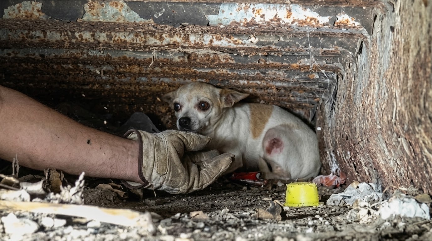 Amy Stayed Beneath the Container Until Rescuers Found Another Way In