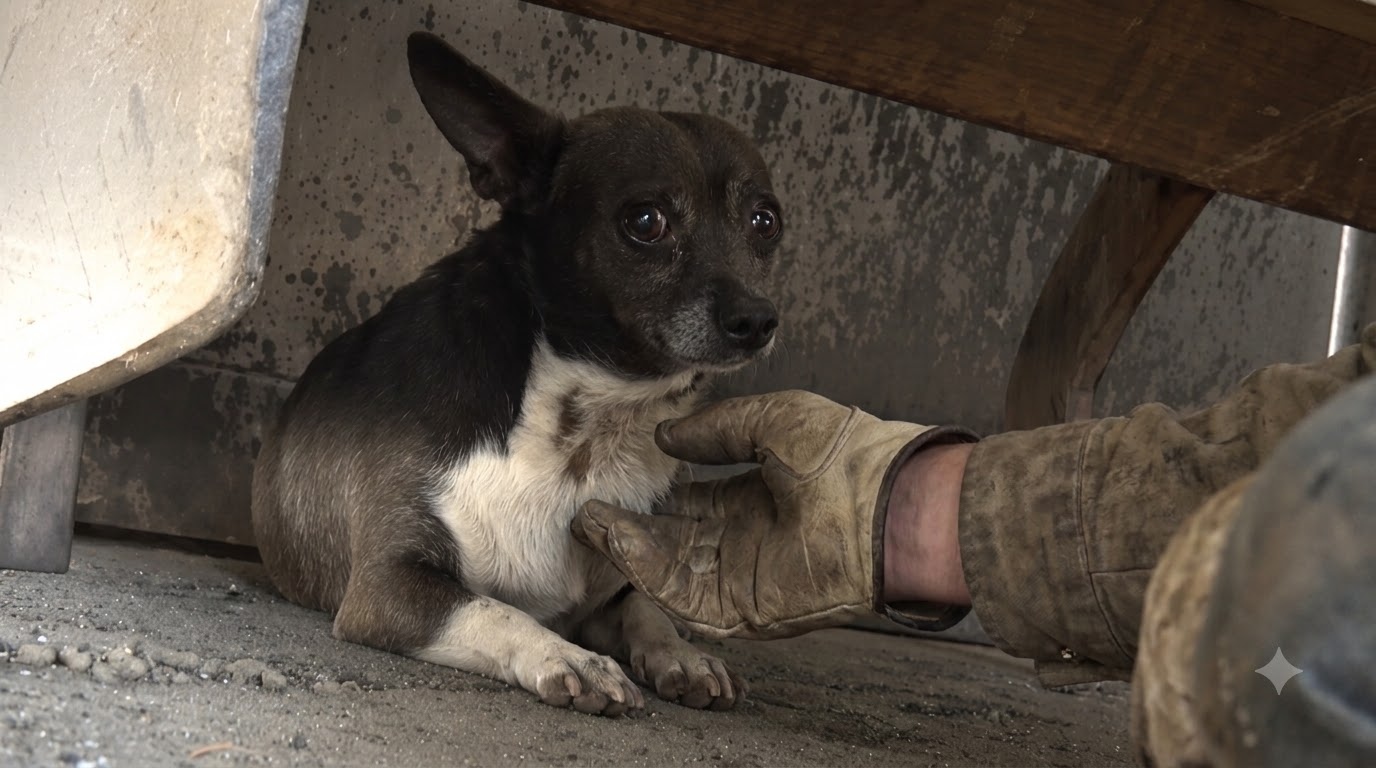 Hugo Hid Beneath Heavy Machinery Until a Rescuer Reached Into the Shadows
