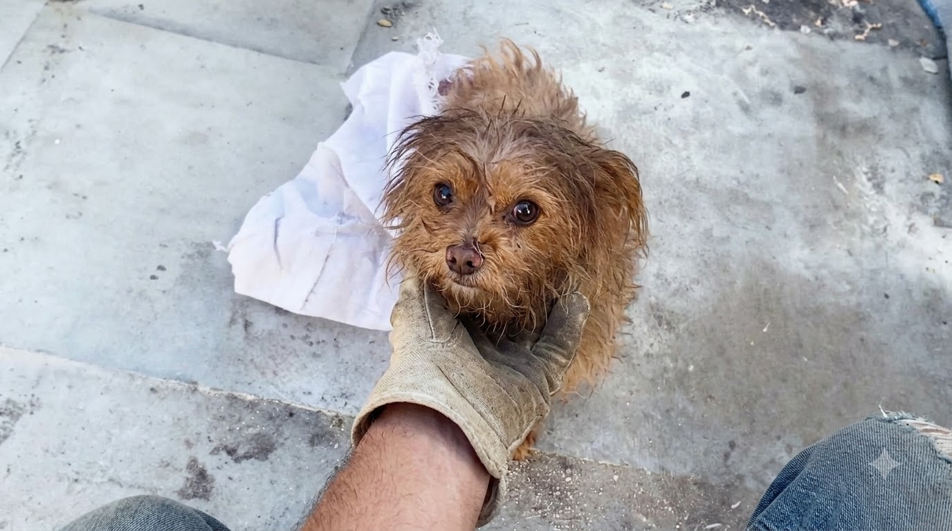 A Faint Cry From the Garbage Led to a Puppy Bound Inside a Sack