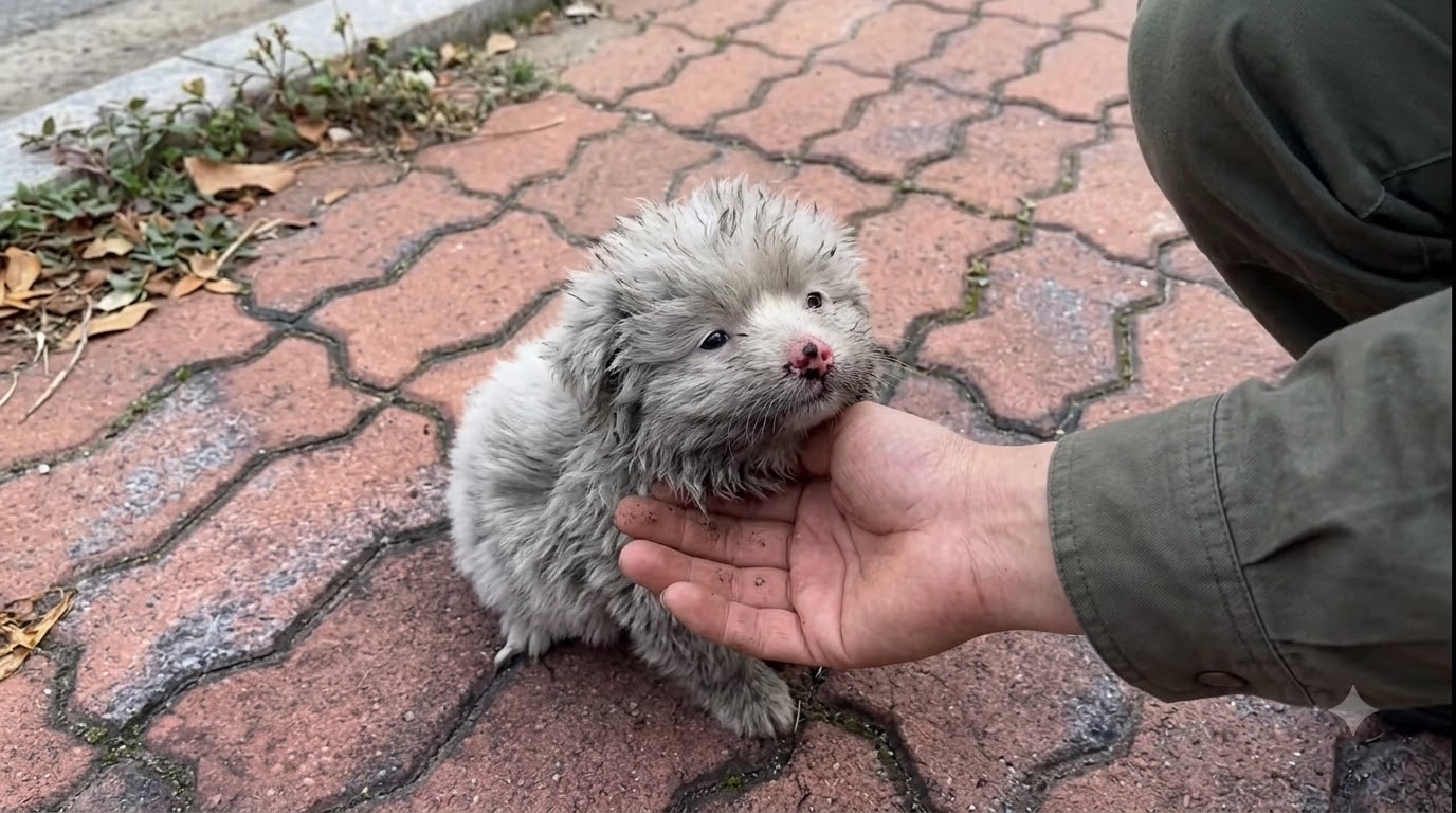 Peach Was Crying on a Frozen Street Until One Passerby Turned Back