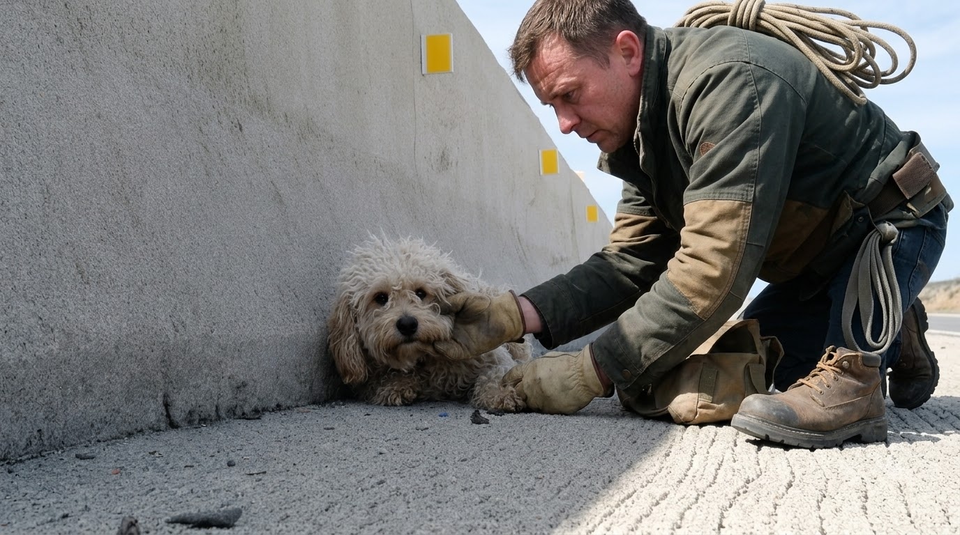 When Traffic Stopped, an Injured Dog Finally Had a Way Off the Freeway