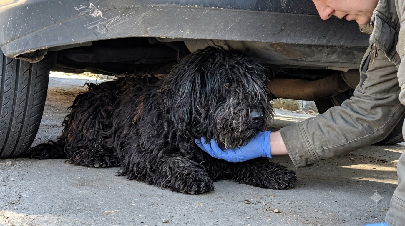 A Frightened Terrier Fought the Leash—Then Leaned Into His Rescuer’s Hand