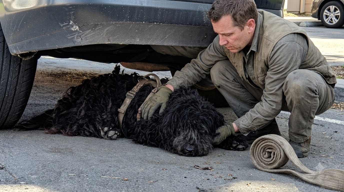 A Frightened Terrier Fought the Leash—Then Leaned Into His Rescuer’s Hand
