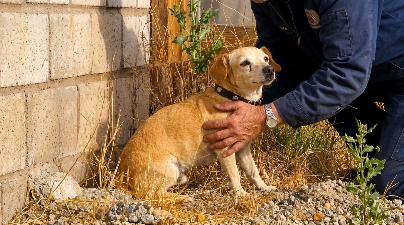 A Frightened Poodle Hid Beneath Broken Pallets Until Patience Reached Him