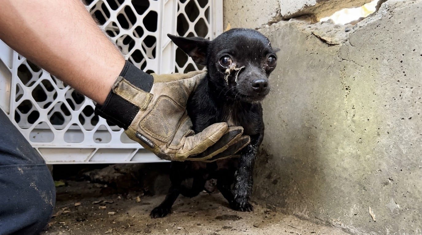 Beneath the Tangled Coat, a Frightened Stray Was Still Waiting to Be Seen