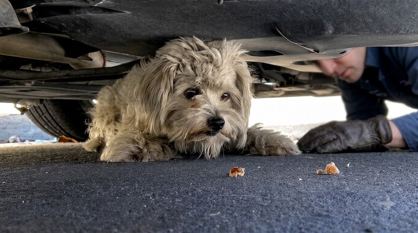 The Little Dog Under the Car Kept Outsmarting Her Rescuer—Until She Chose Trust