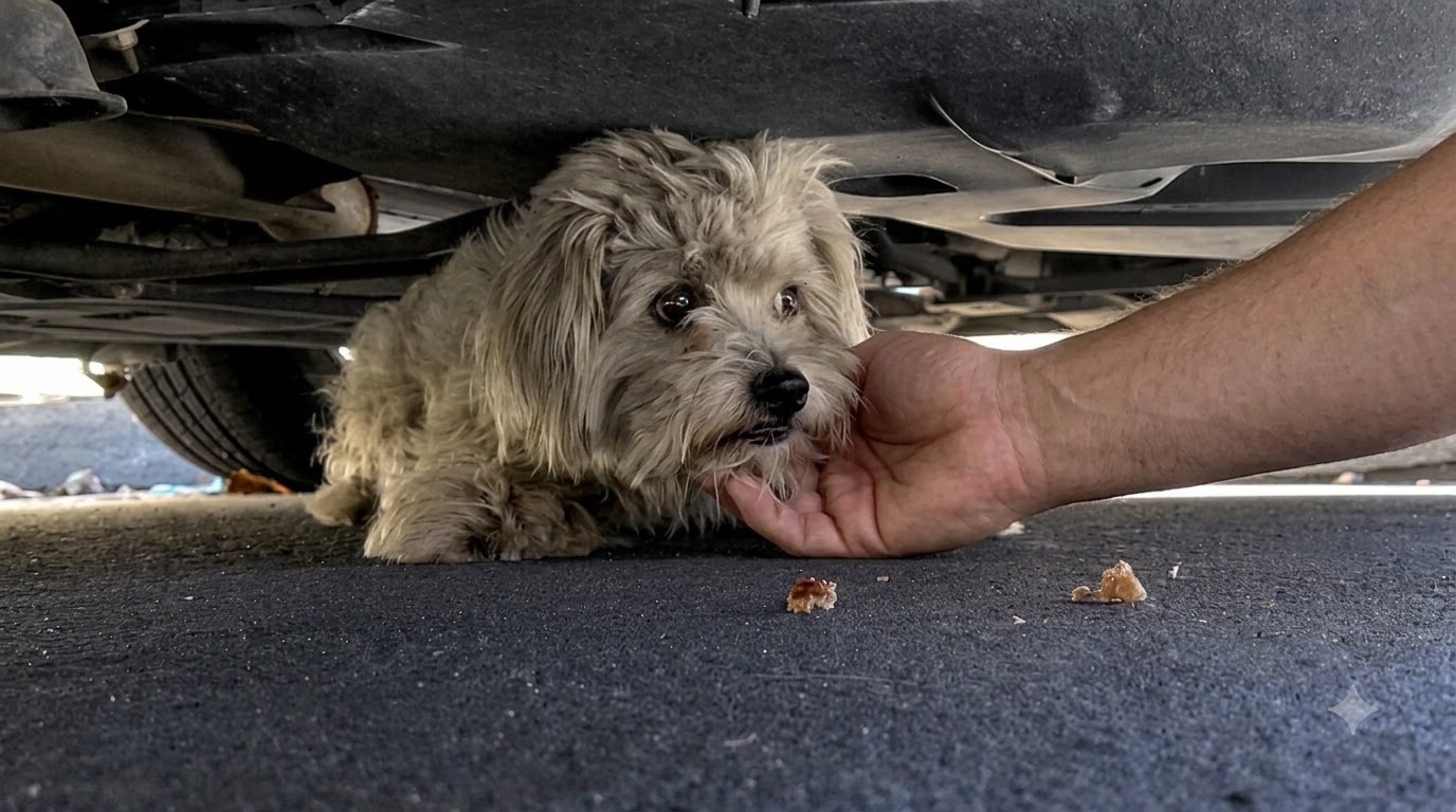 The Little Dog Under the Car Kept Outsmarting Her Rescuer—Until She Chose Trust