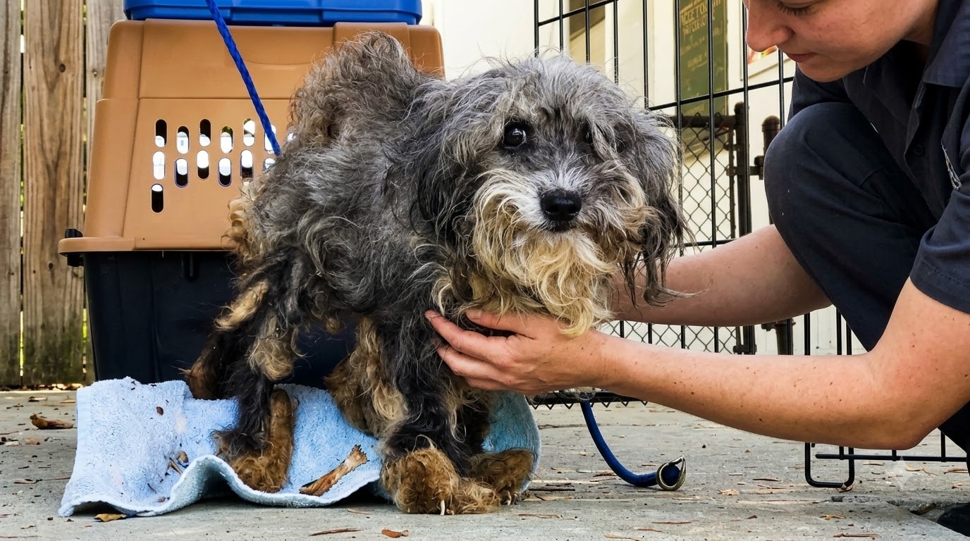 Beneath the Matted Fur, a Forgotten Dog Was Still Asking for Help