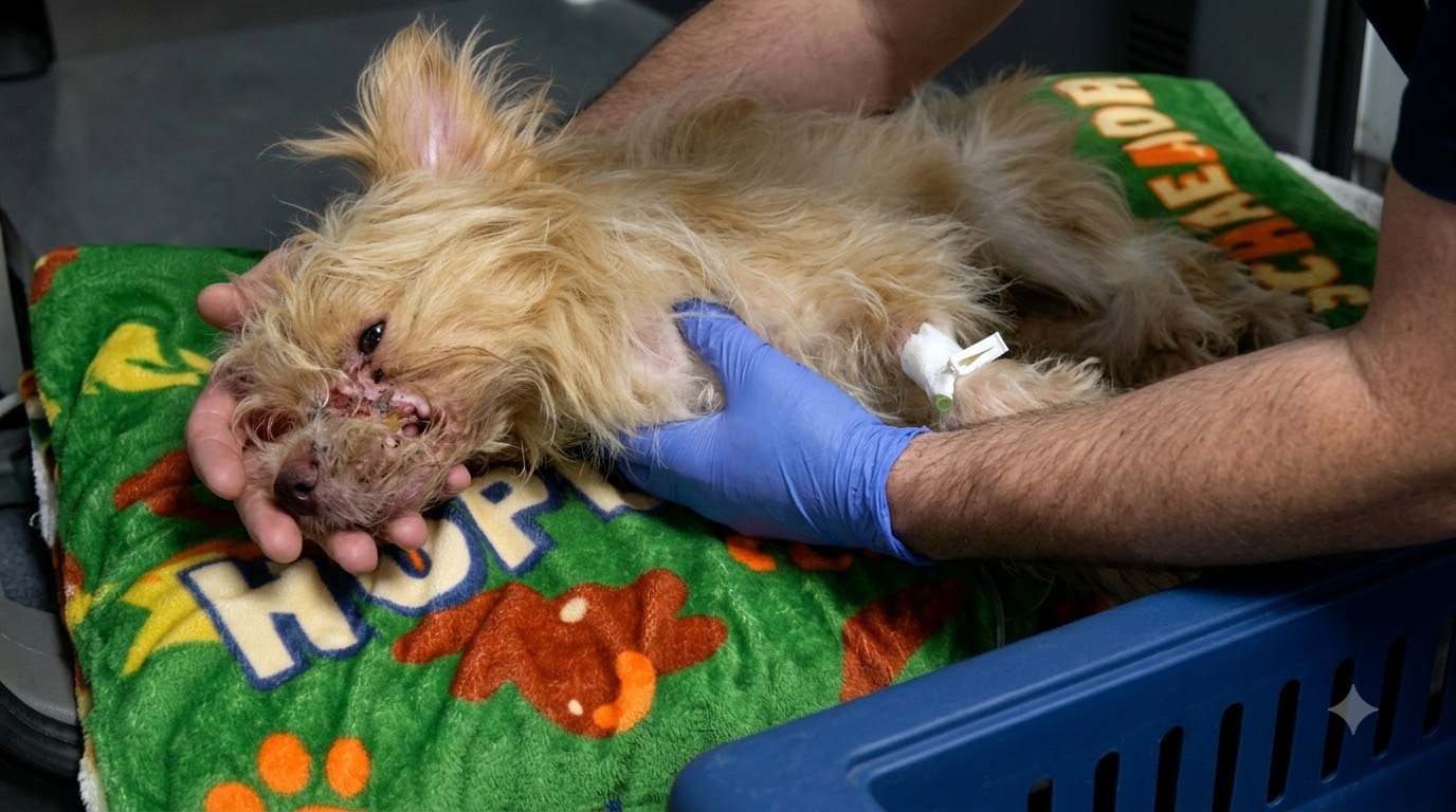 The Puppy Who Couldn’t Open His Mouth Still Chose to Trust