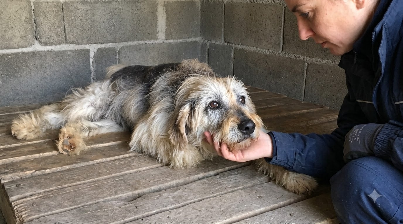 Dex Was Nearly Hairless in an Empty Field—Months Later, His Coat Told a Different Story